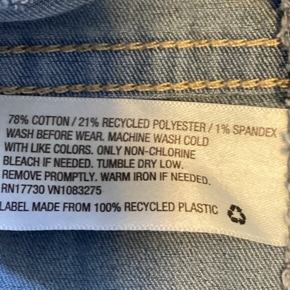 Cat & Jack Women's Straight Leg Jeggings Light Wash Pull-on Hearts Size 18P - Picture 9 of 10